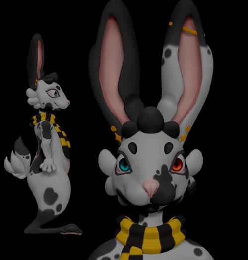 Spotted Bunny - Face